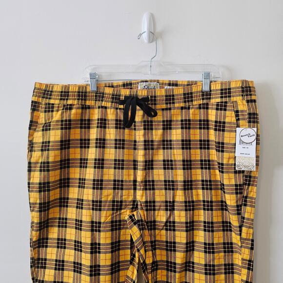Fresh Prints of Bel-air Yellow Black Stretch Twill Jogger Pants Size 3XL - Picture 3 of 5